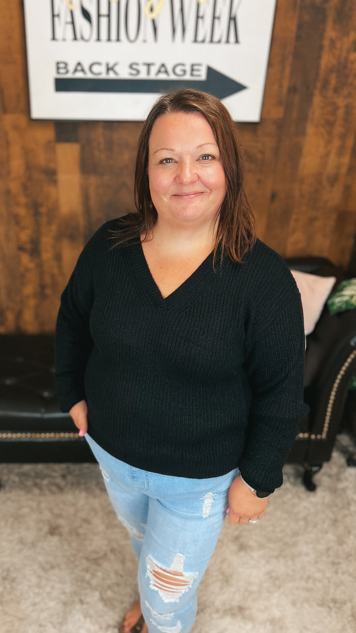 Allie Knit Sweater | Black