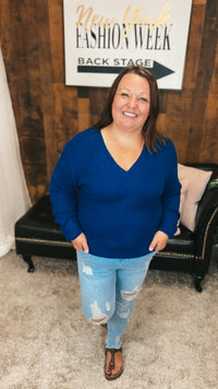 Allie Knit Sweater | Cobalt Blue