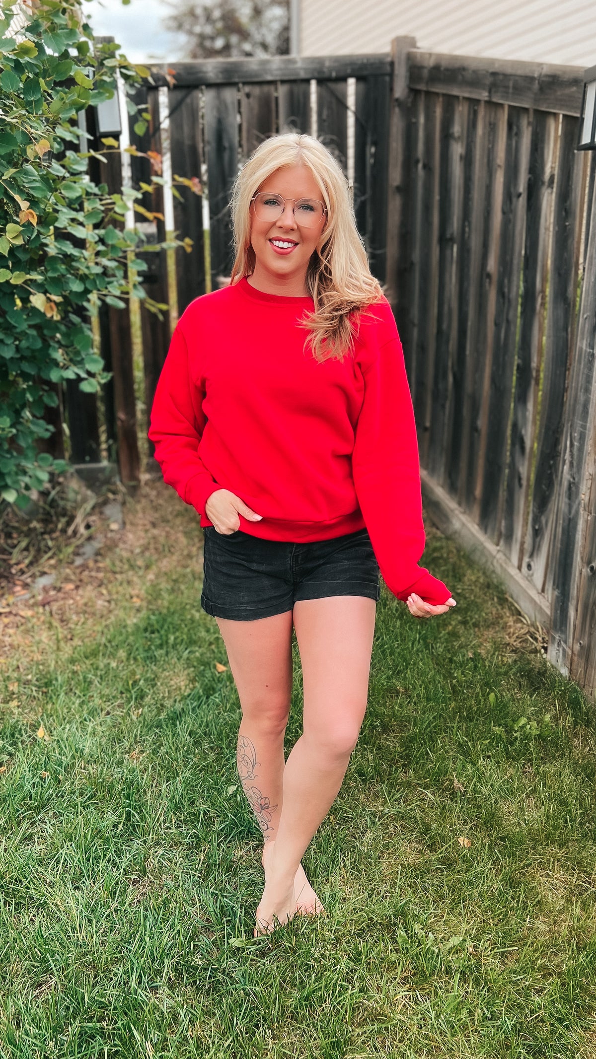 Jessie | Crewneck Sweatshirt | Red