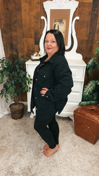 Jamie Corduroy Shacket | Black