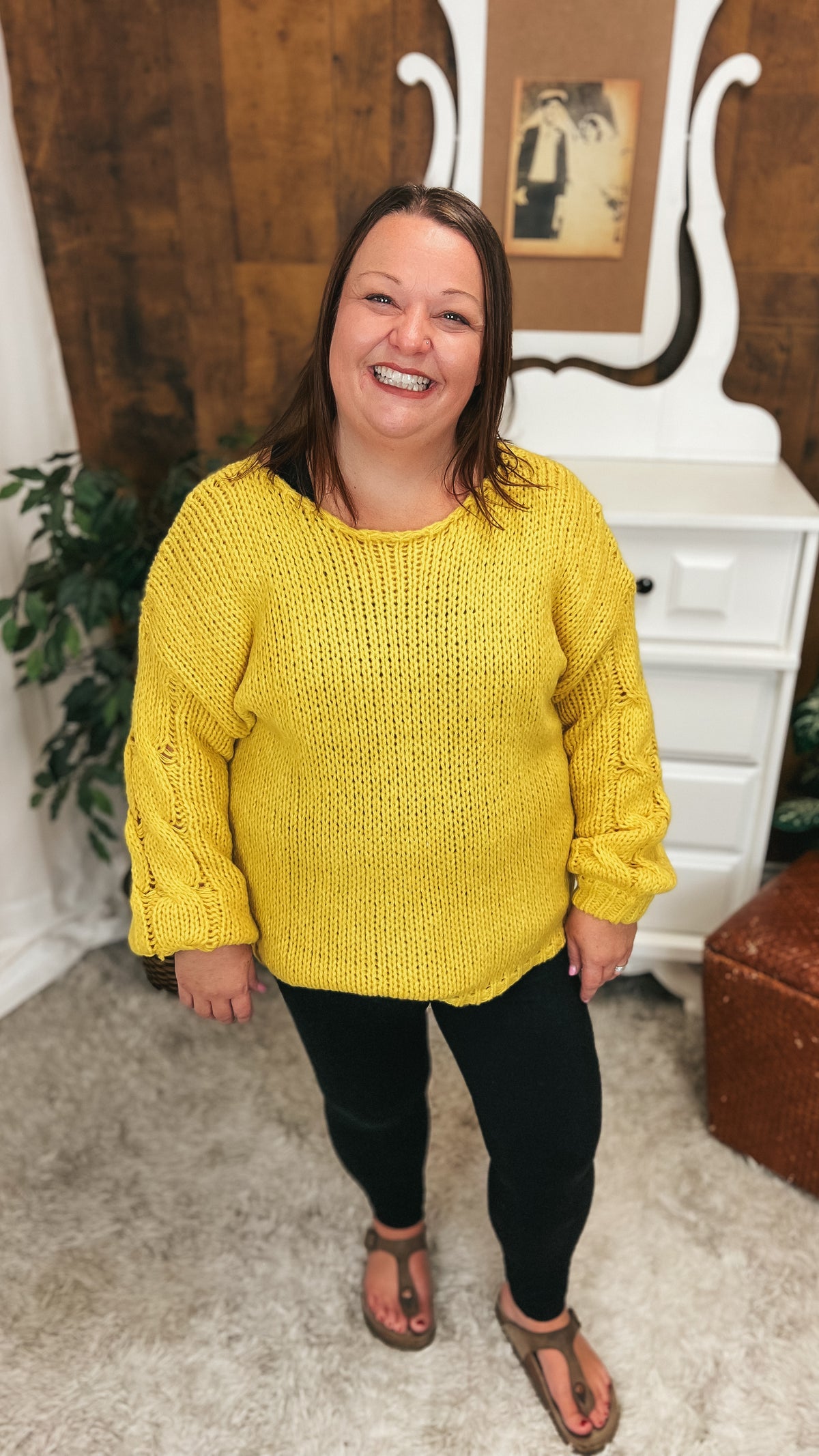 Nova Chunky Knit Sweater | Yellow