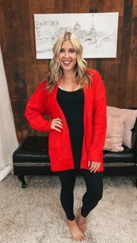 Cara Knit Cardigan | Red