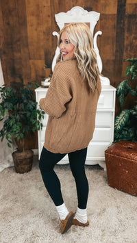 Crystal Floral Knit Cardigan |Mocha | One Size