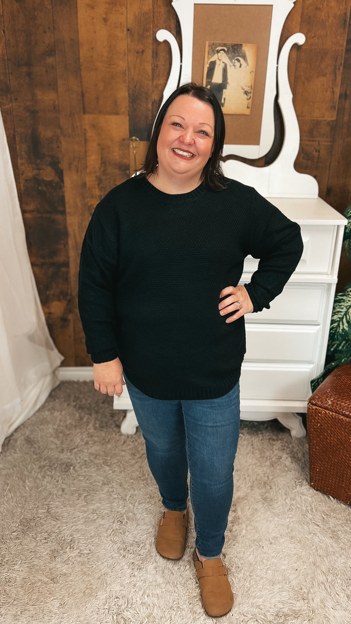 Scarlett Knit Sweater: Black