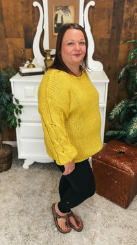 Nova Chunky Knit Sweater | Yellow