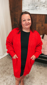 Cara Knit Cardigan | Red