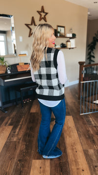 Tenille Plaid Knit Sweater Vest