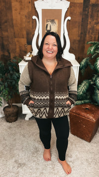 Zoey Zip Knit Jacket | Chocolate Brown