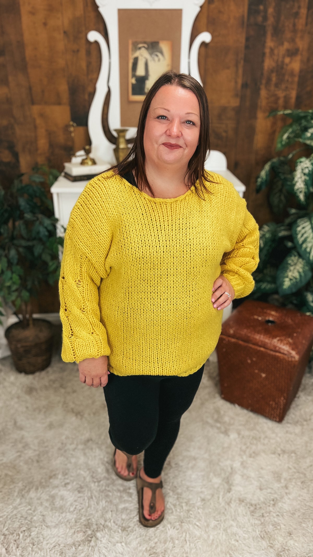 Nova Chunky Knit Sweater | Yellow