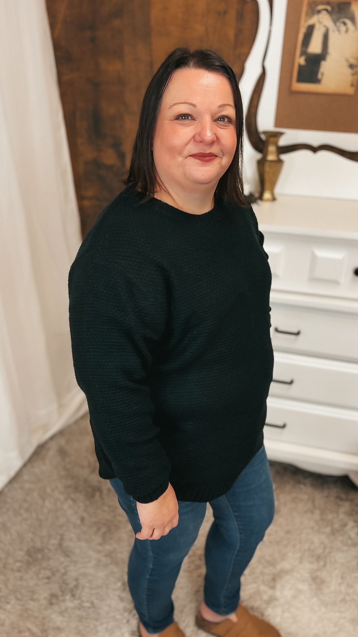 Scarlett Knit Sweater: Black