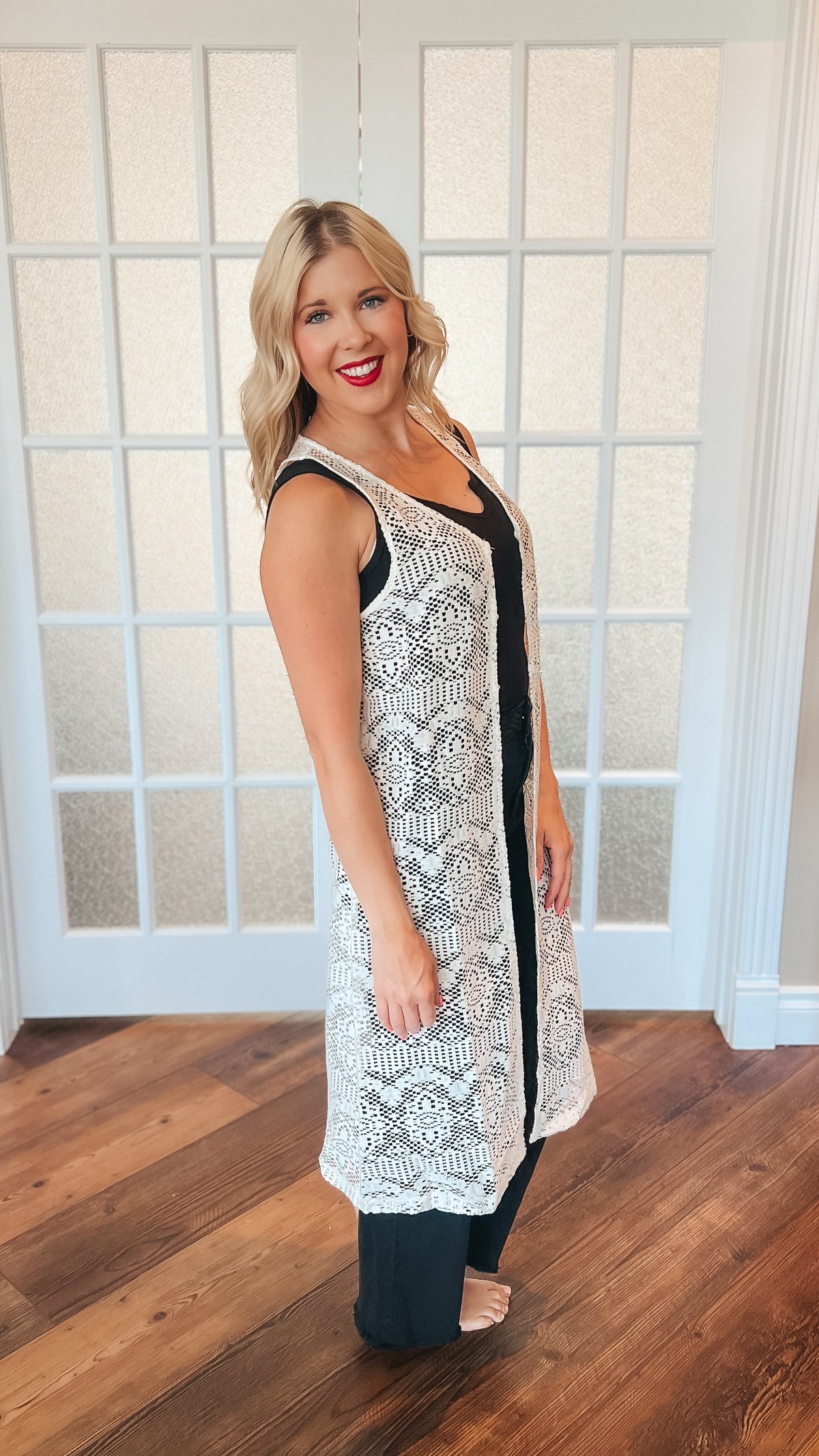 Sheena Lace Duster Cardigan | Ivory