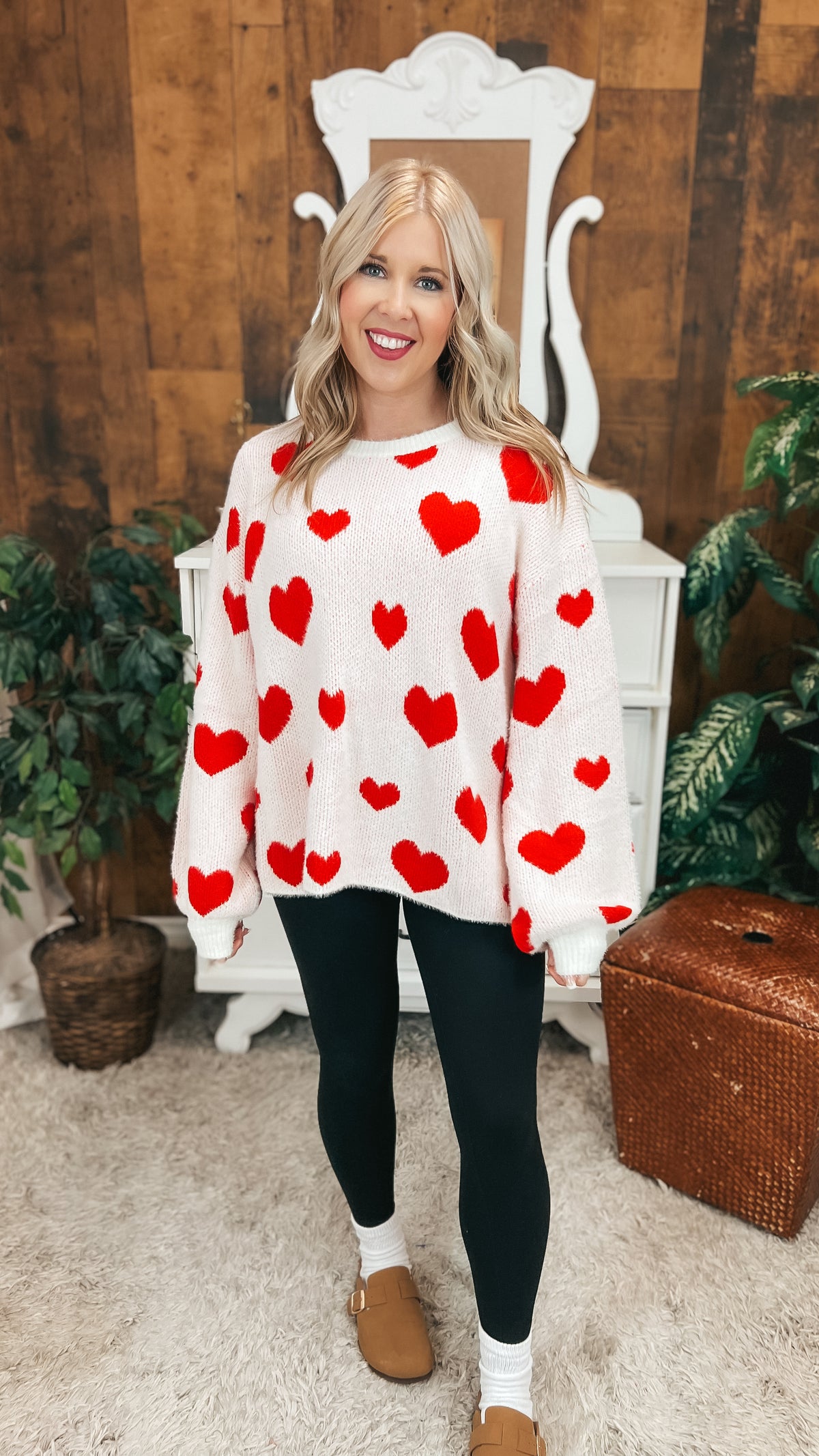 Coralee Knit Heart Sweater