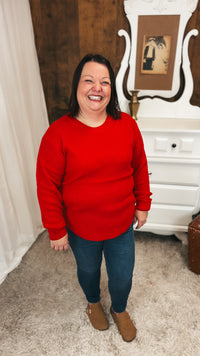 Scarlett Knit Sweater: Ruby