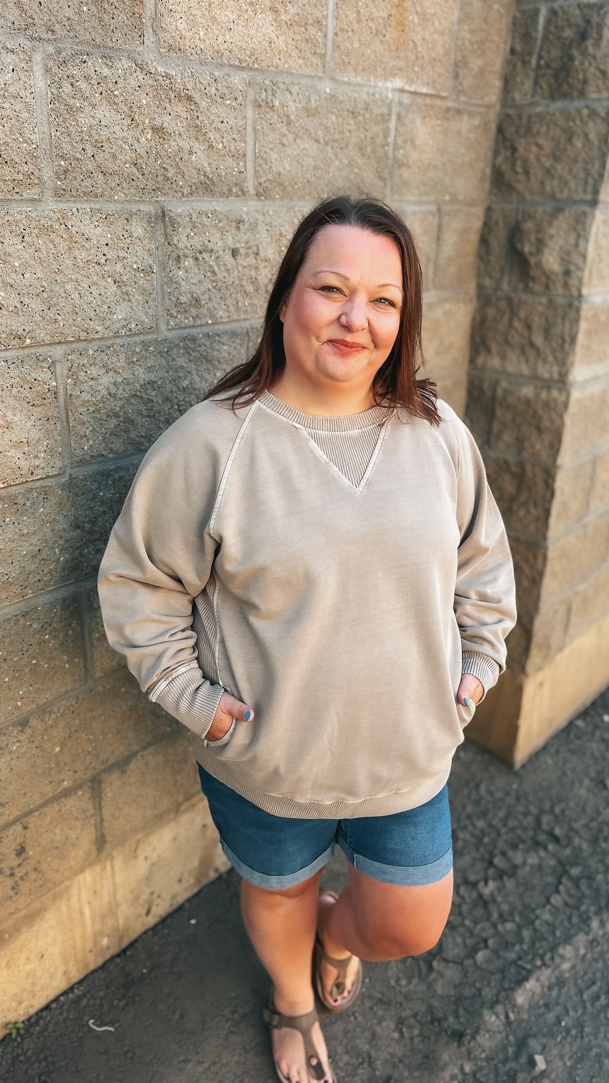 Lori Pocket Sweater: Ash Mocha