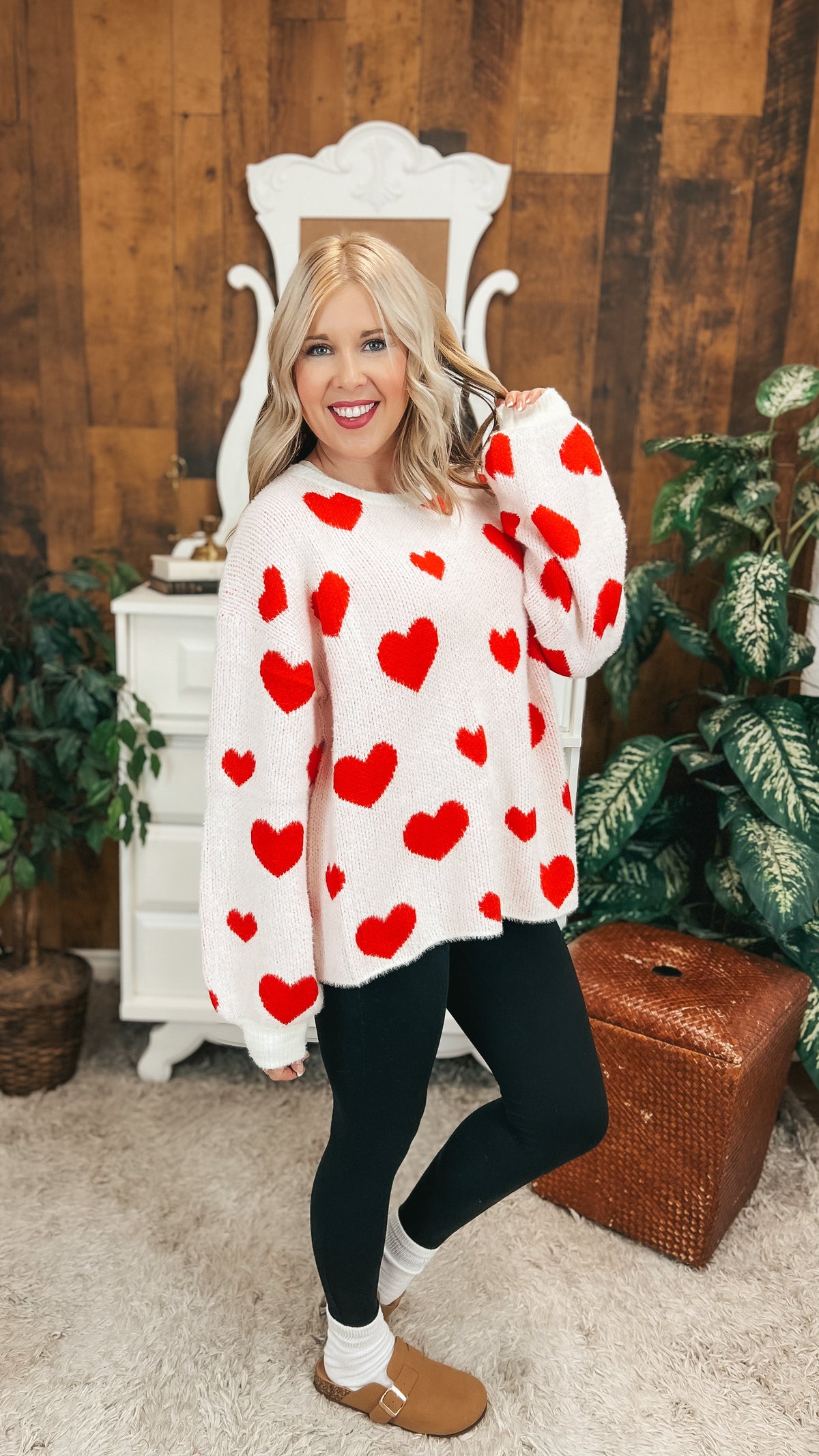 Coralee Knit Heart Sweater