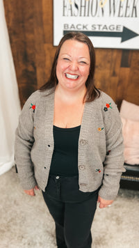 Jillian Floral Knit Cardigan | One Size