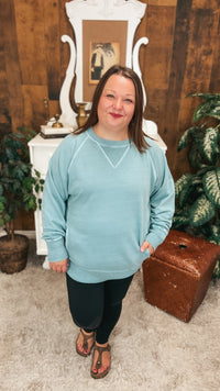Lori Pocket Sweater: Ash Blue