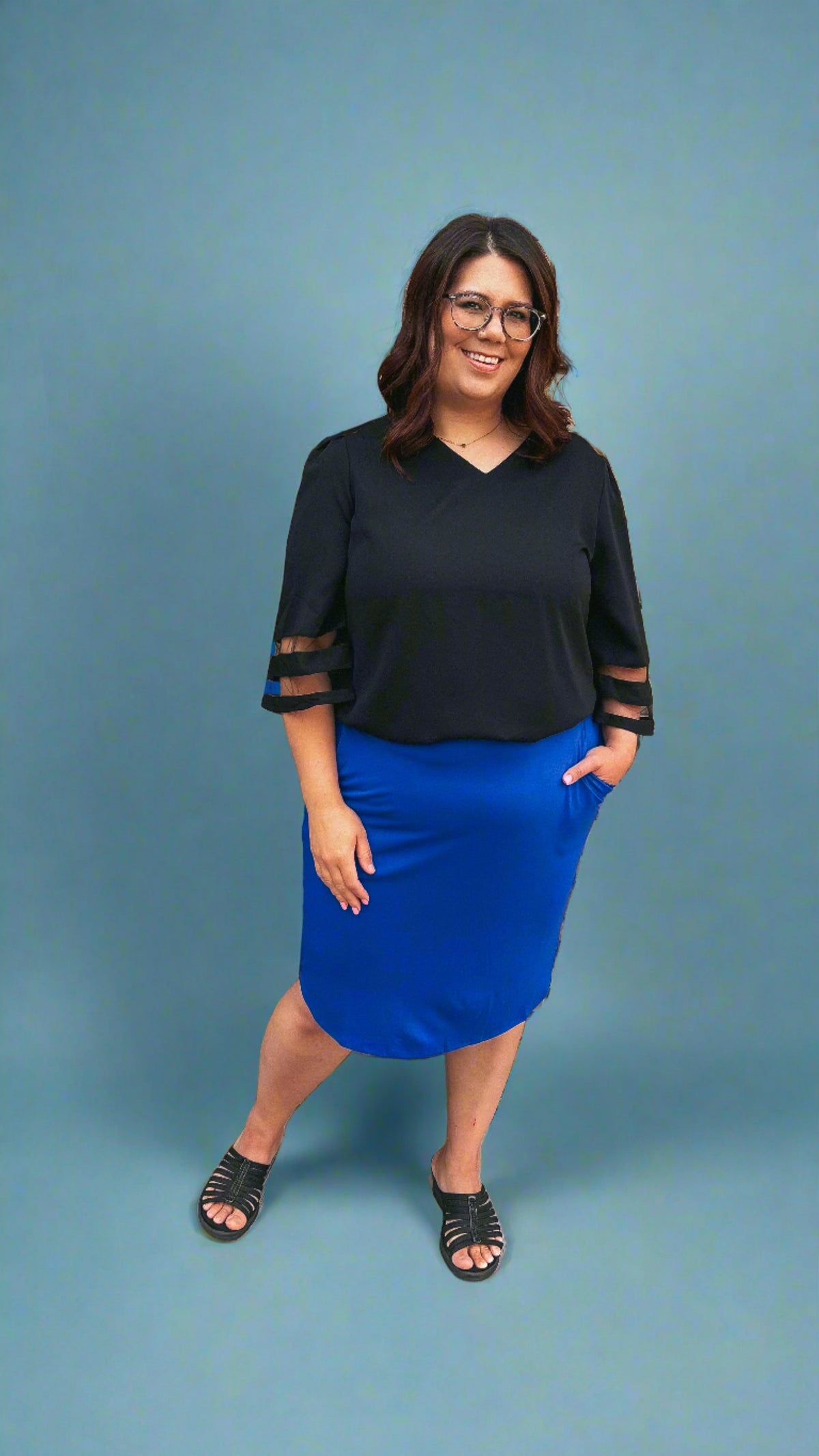 Jayda Skirt: Bright Blue