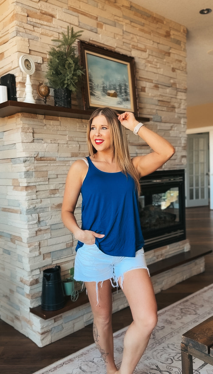 Morgan 2.0 Basic Tank Top | Blue