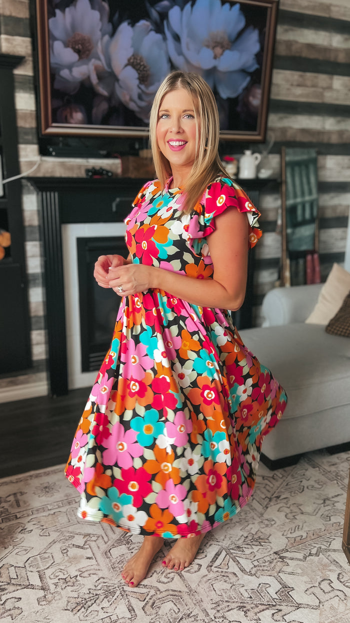 Victoria Floral Sundress: Bold