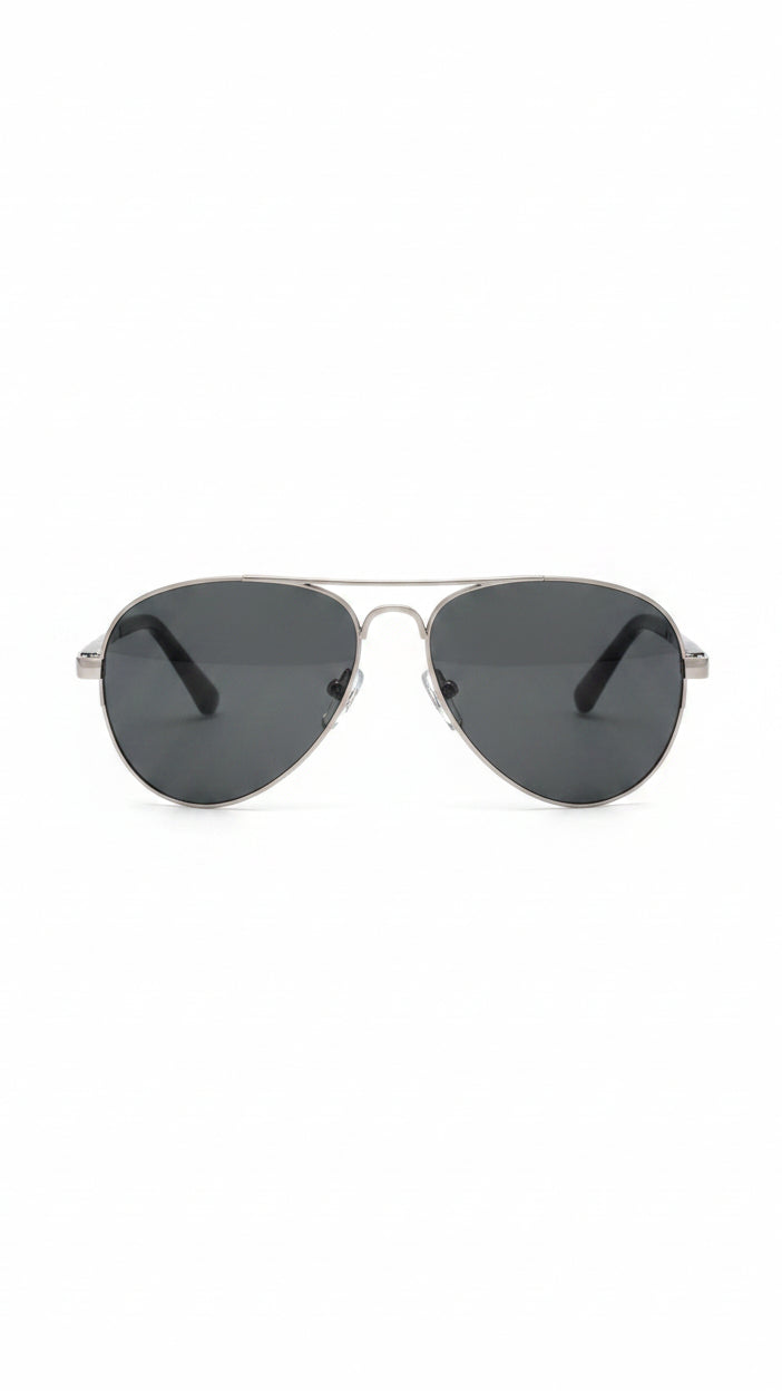 Floral Aviator Sunglasses & Case | Black & Purple