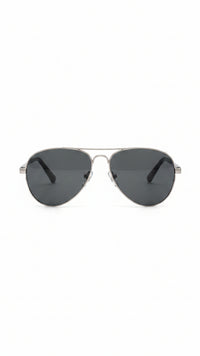 Floral Aviator Sunglasses & Case | Black & Purple