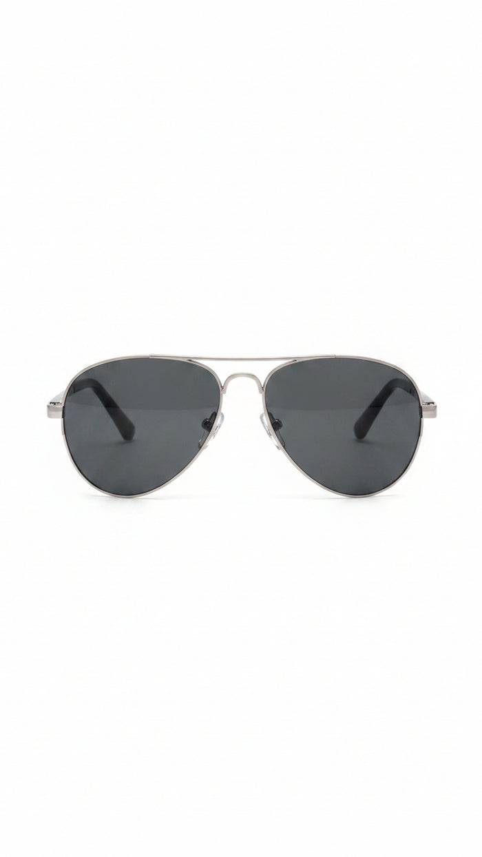Floral Aviator Sunglasses & Case | Black & Purple