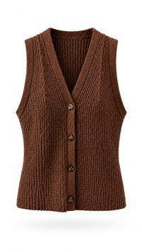 Amanda Knit Vest | Brown
