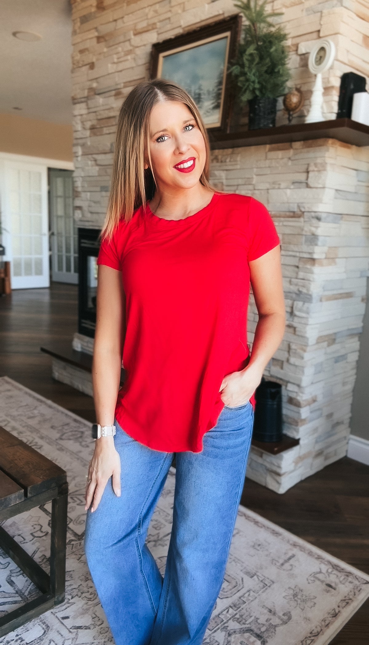 Morgan Basic Tee | Red