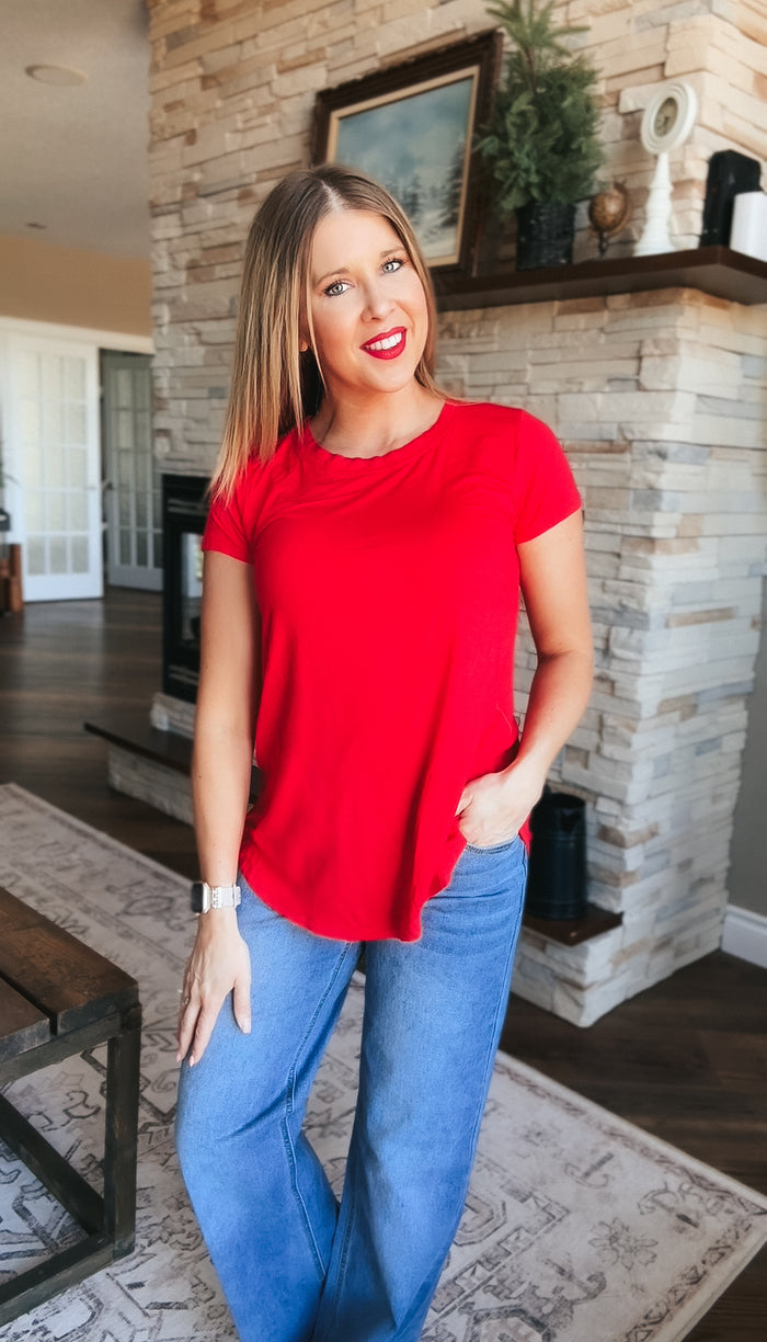 Morgan Basic Tee | Red