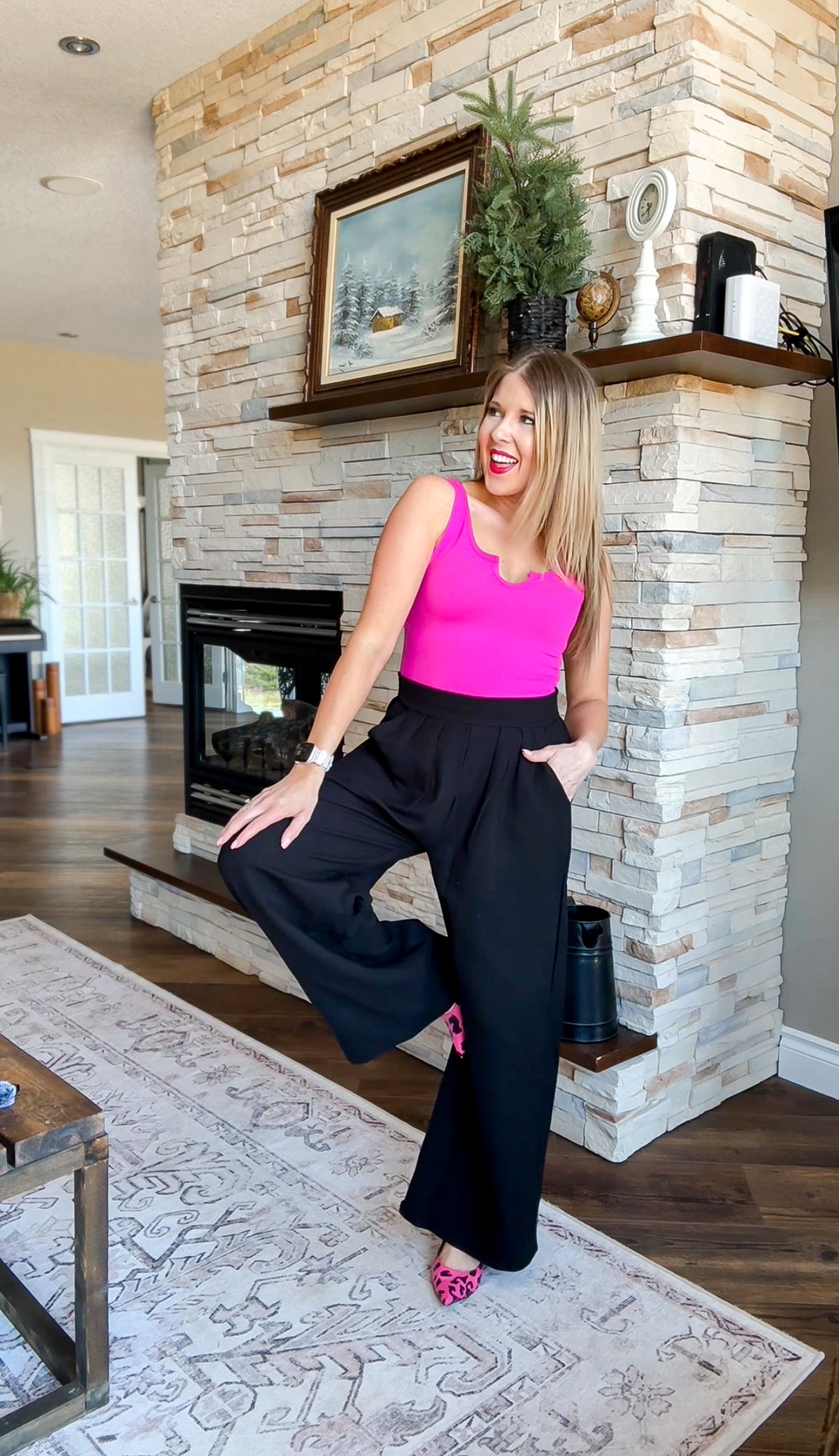Nova Wide Leg Pants | Black