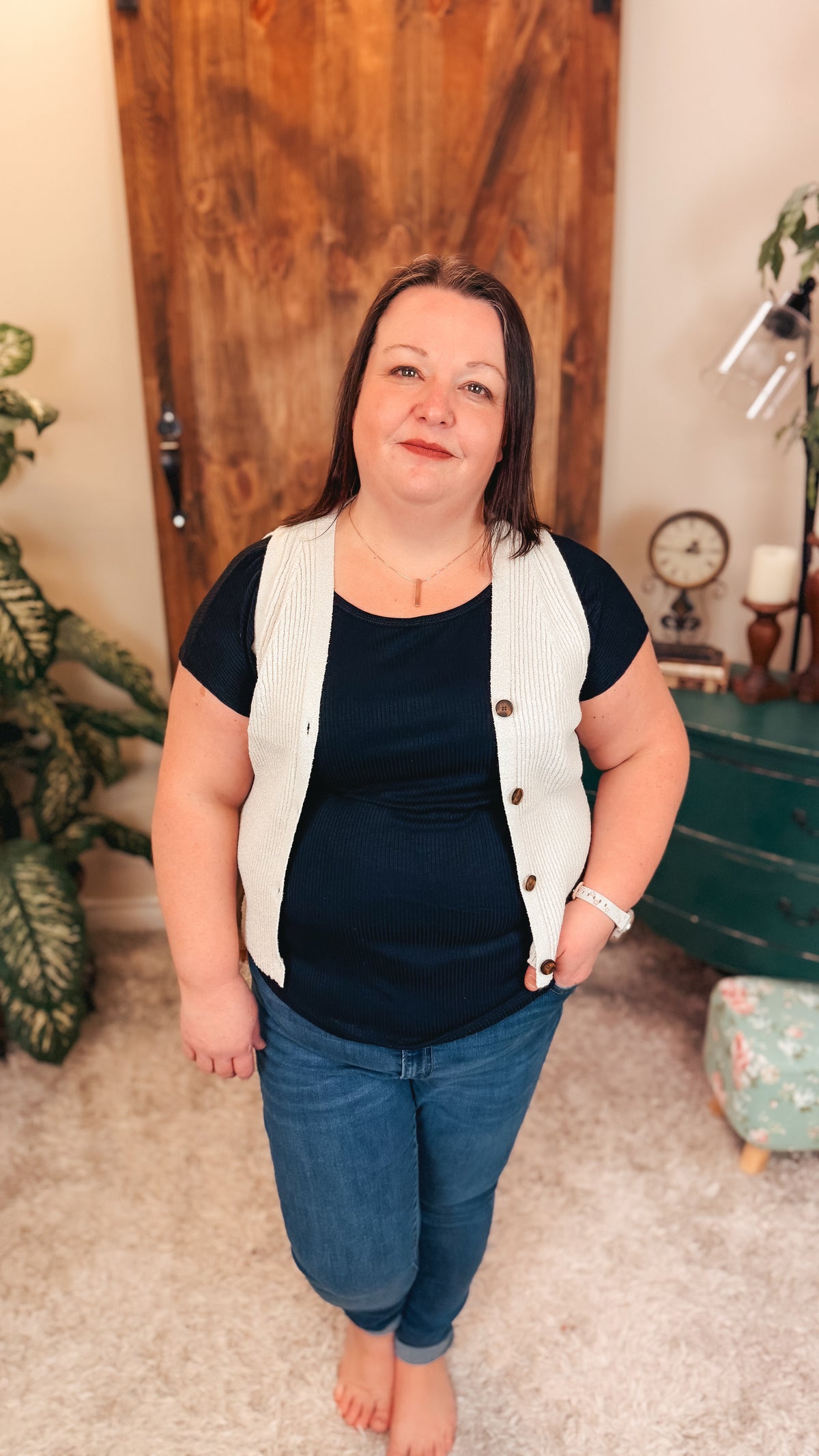 Amanda Knit Vest | Sand Beige