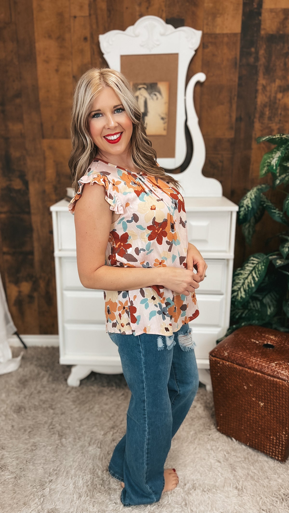 Eileen Floral Blouse | Blush