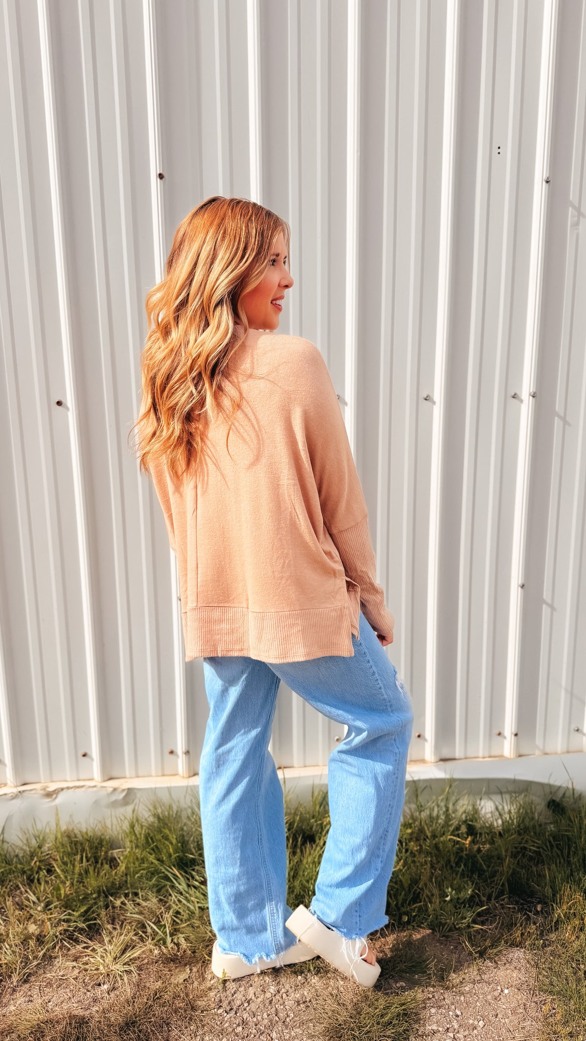Kaylee Ottoman Top | Taupe