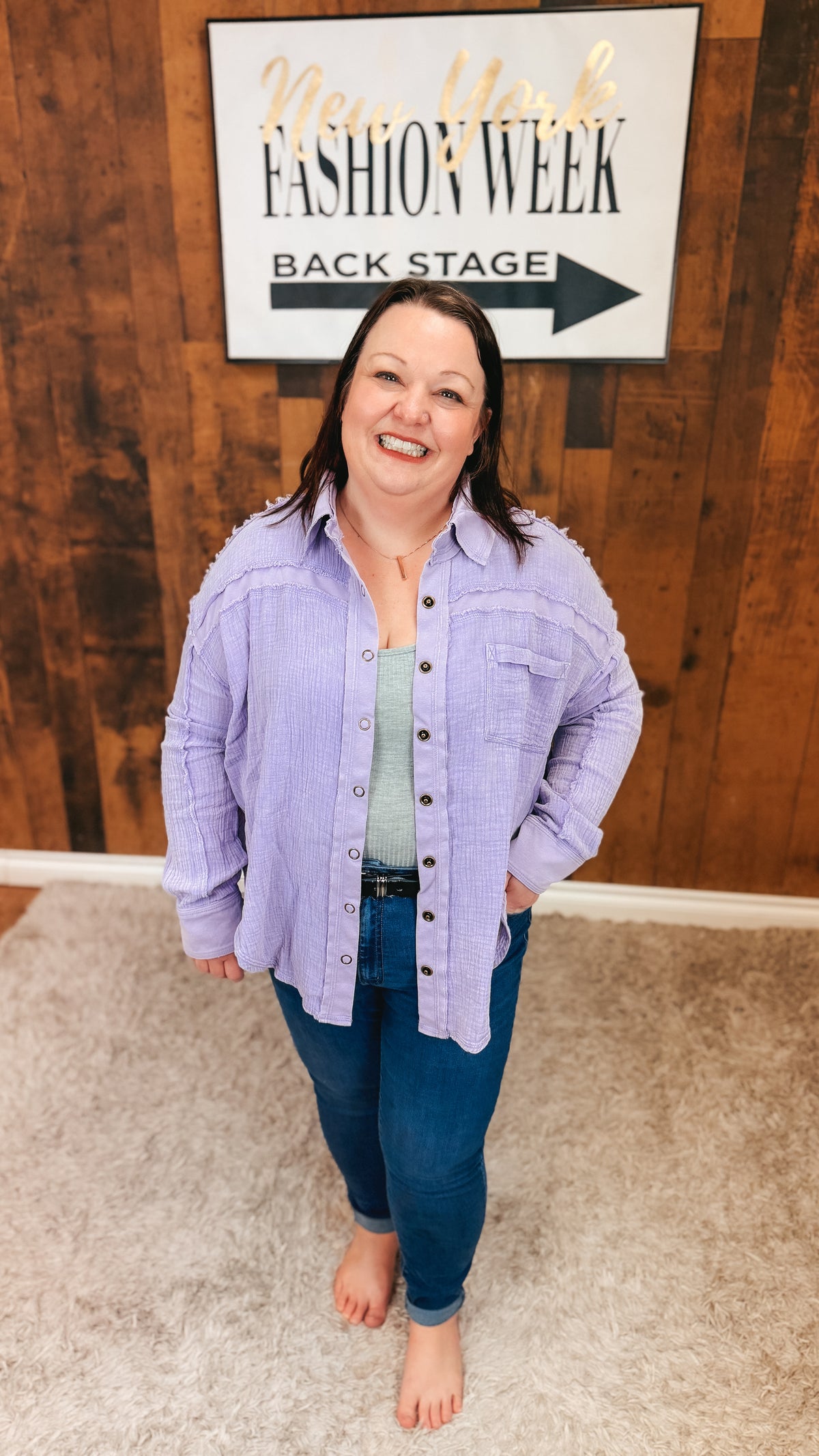 Rebecca Snap Blouse | Lavender