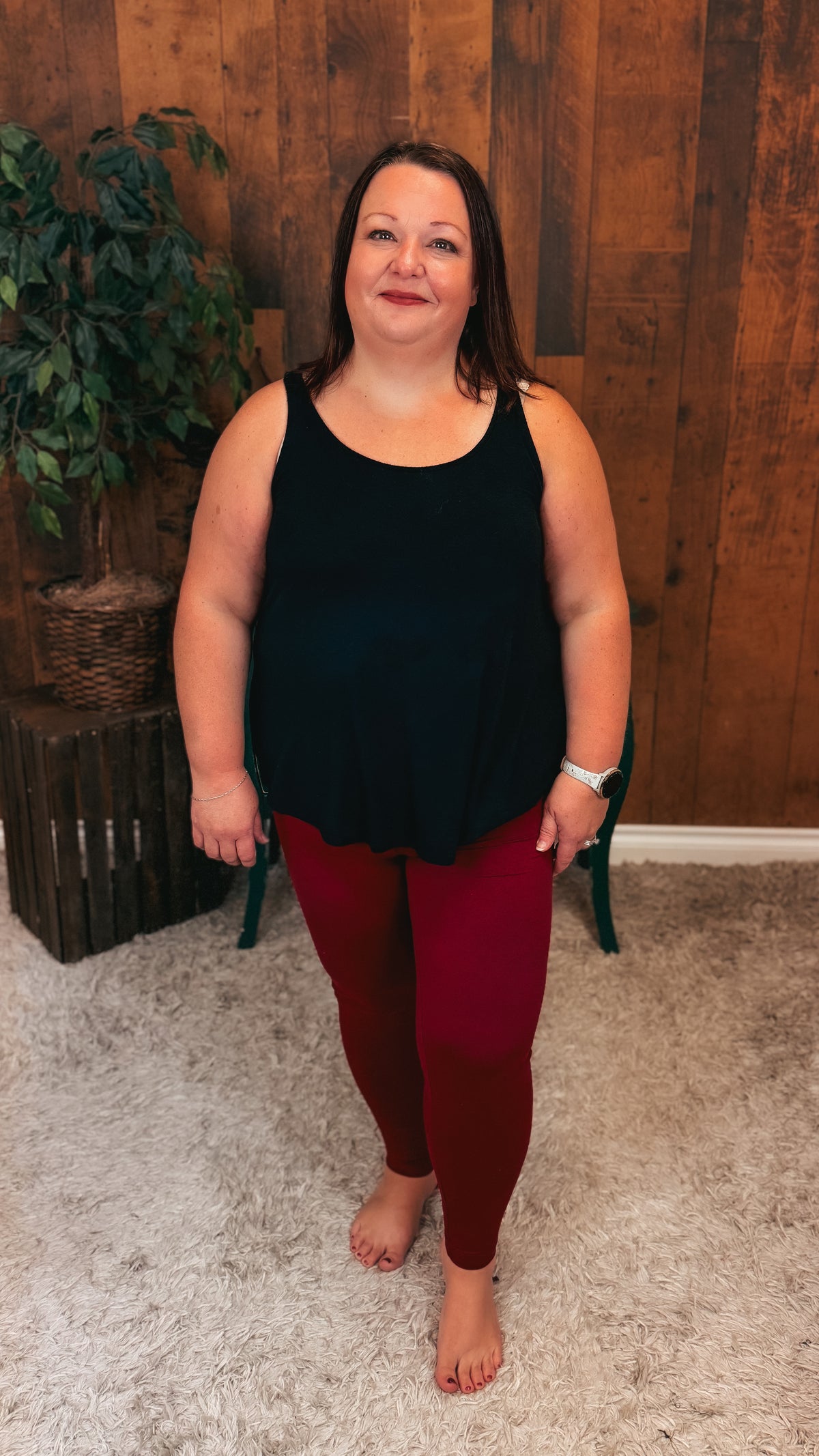 Rachel Leggings: Burgundy