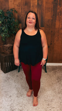 Rachel Leggings: Burgundy