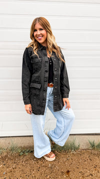 Tammy Denim Jacket | Black