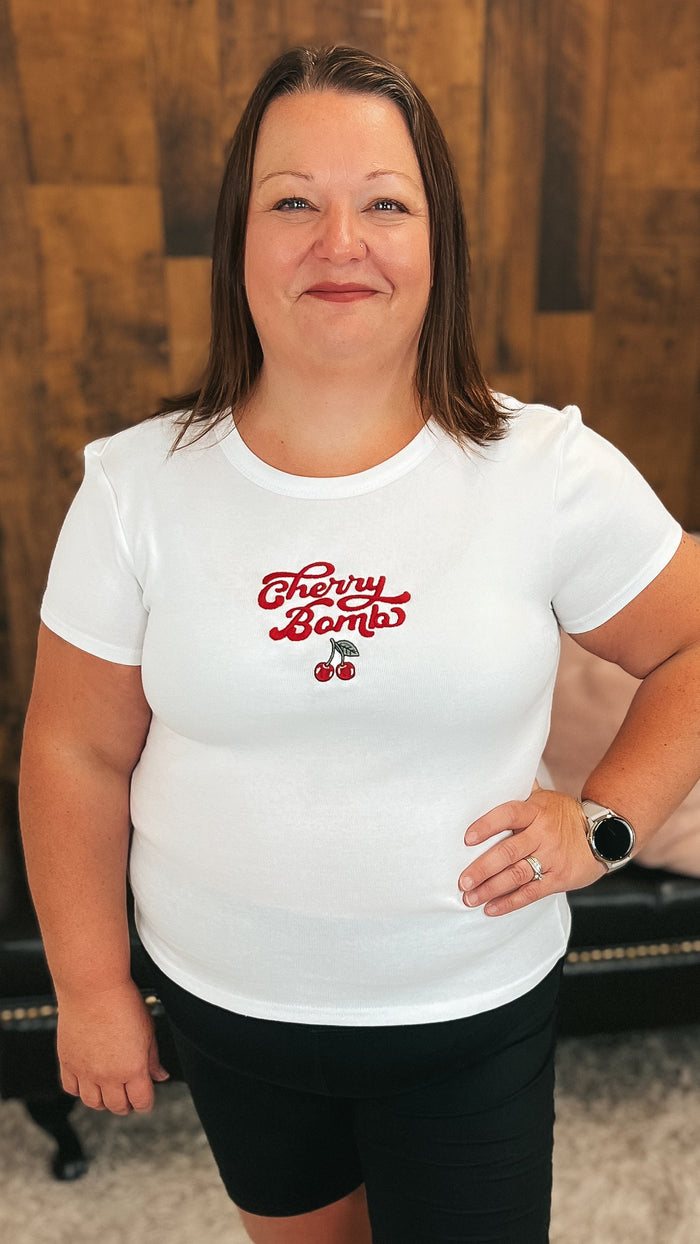 Stephanie | Cherry Bomb Graphic Tee