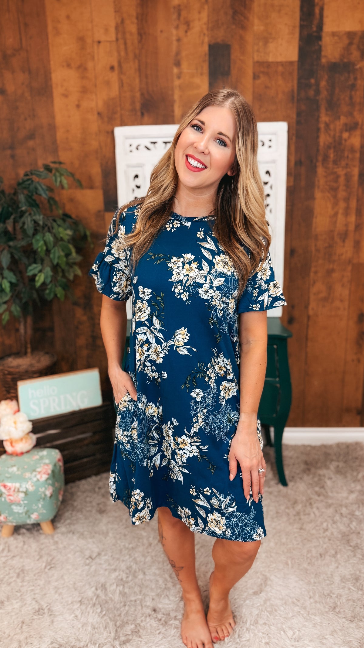 Emily Floral Sundress | Blue