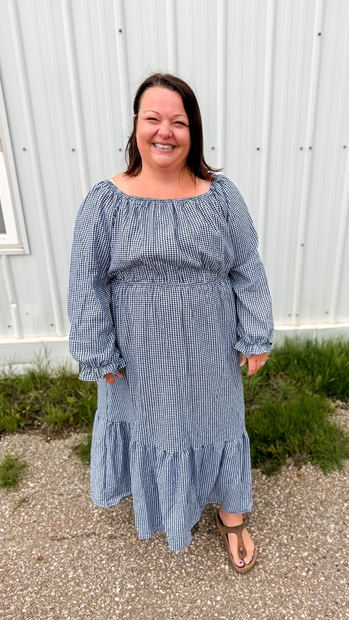 Autumn Plaid Sundress | Black & Ivory