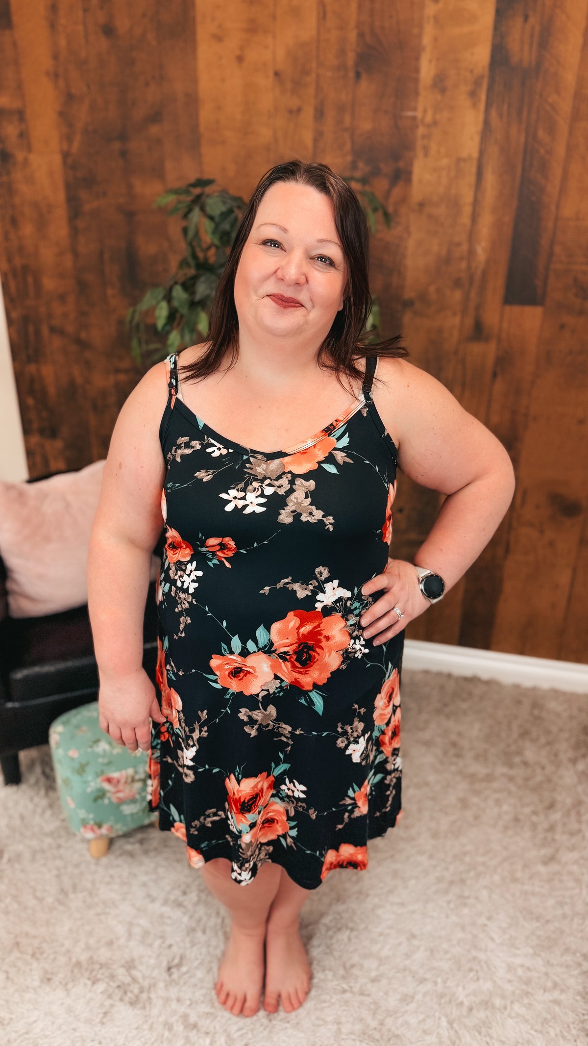 Julie Tunic Dress | Black Floral