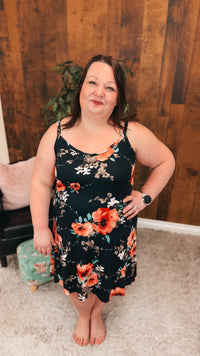 Julie Tunic Dress | Black Floral