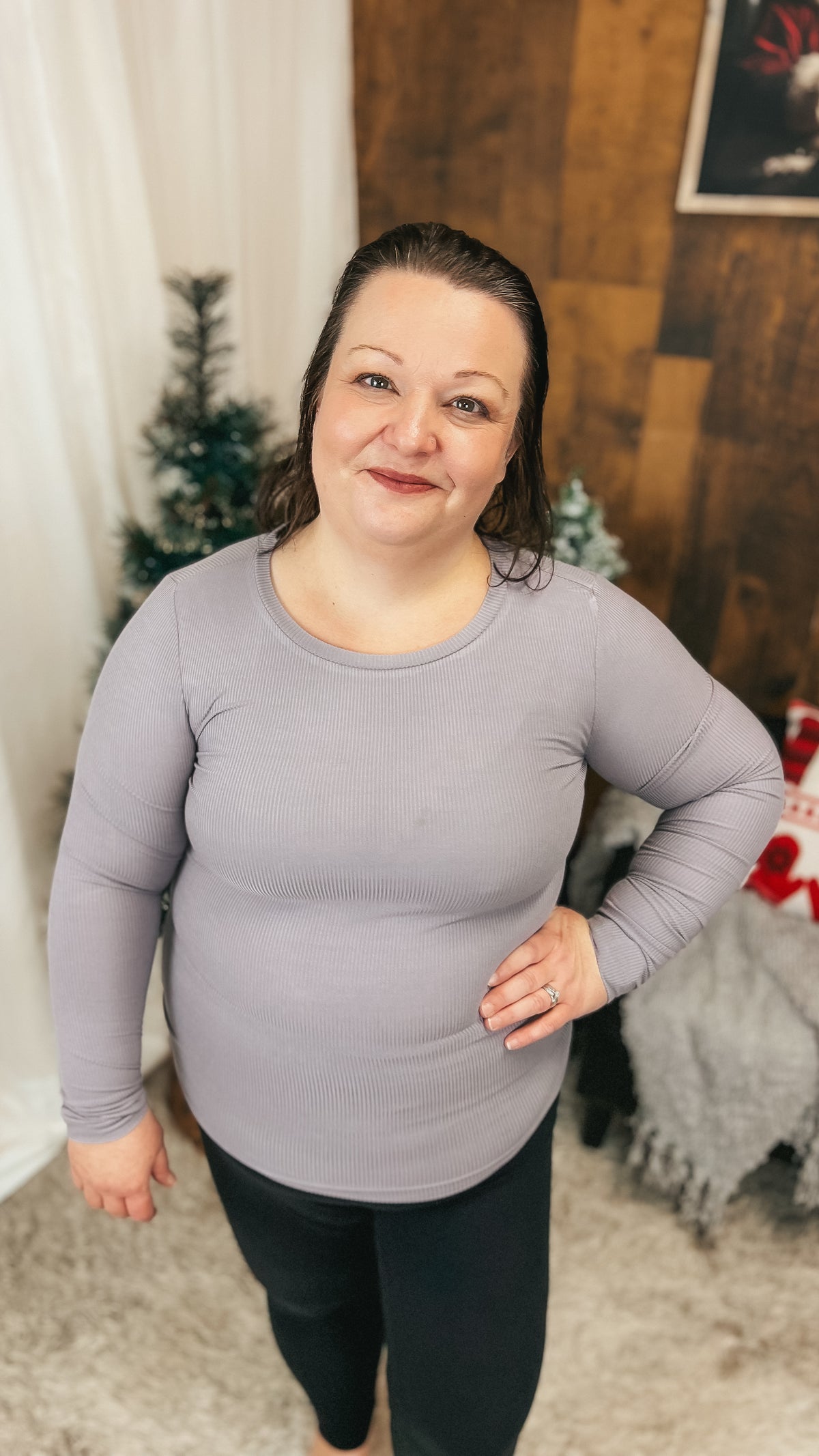 Tatum Ribbed Long Sleeve | Lilac