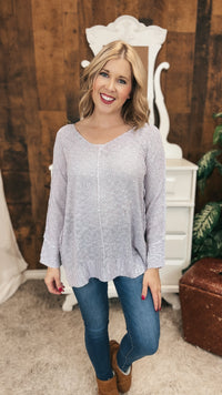 Lorraine Oversized Knit Sweater | Lavender