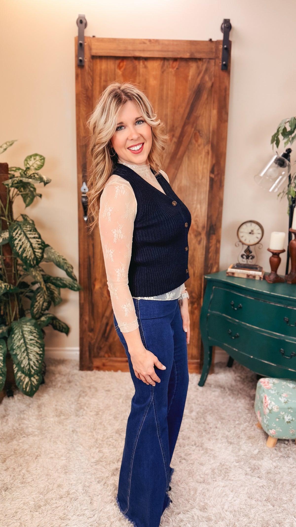 Rosalind Lace Top | Cream