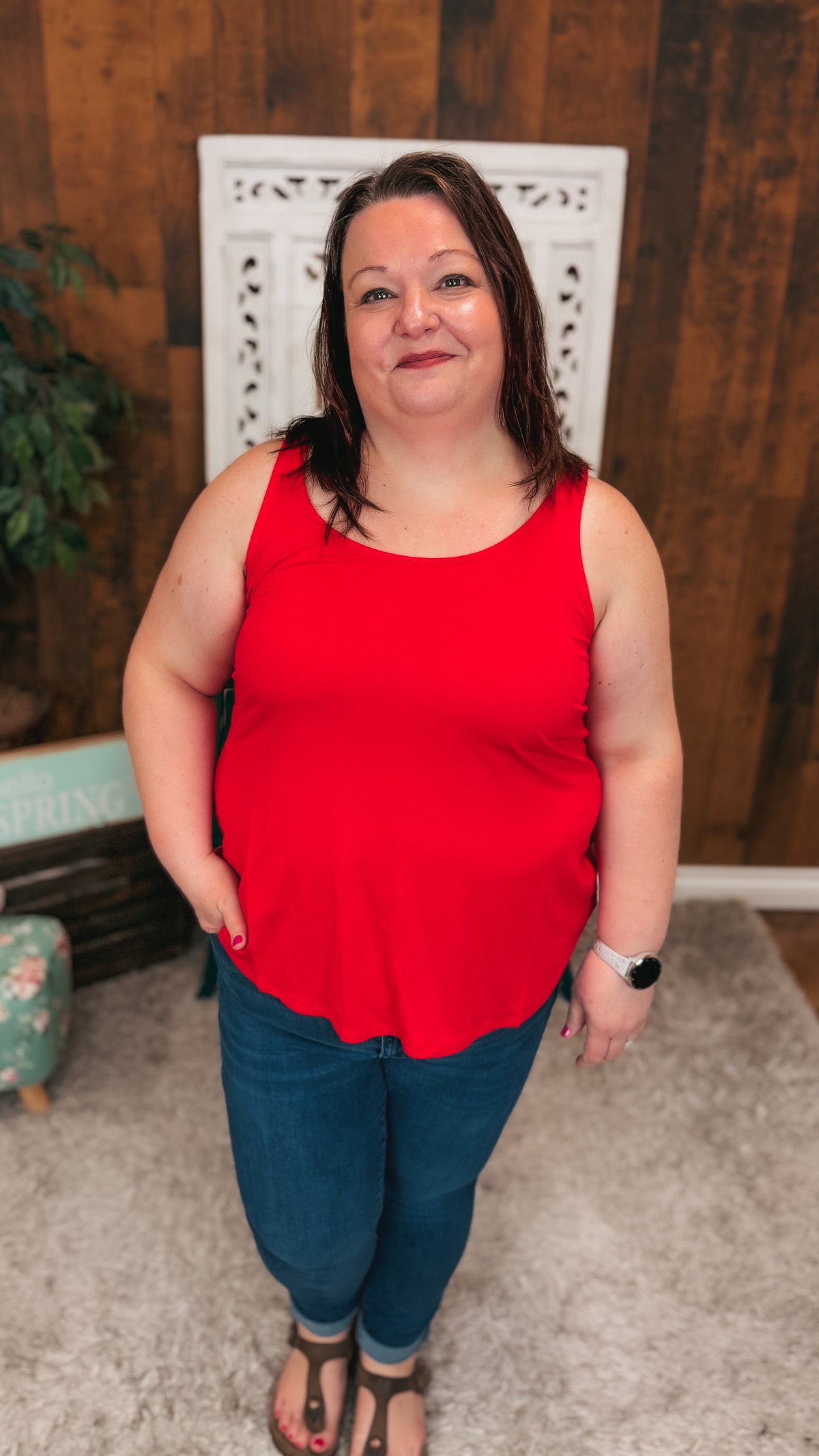 Morgan 2.0 Basic Tank Top | Red
