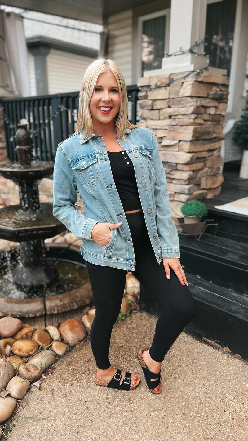 Kate Denim Jacket: Vintage Wash