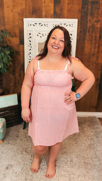 Eva Gingham Sundress | Pink