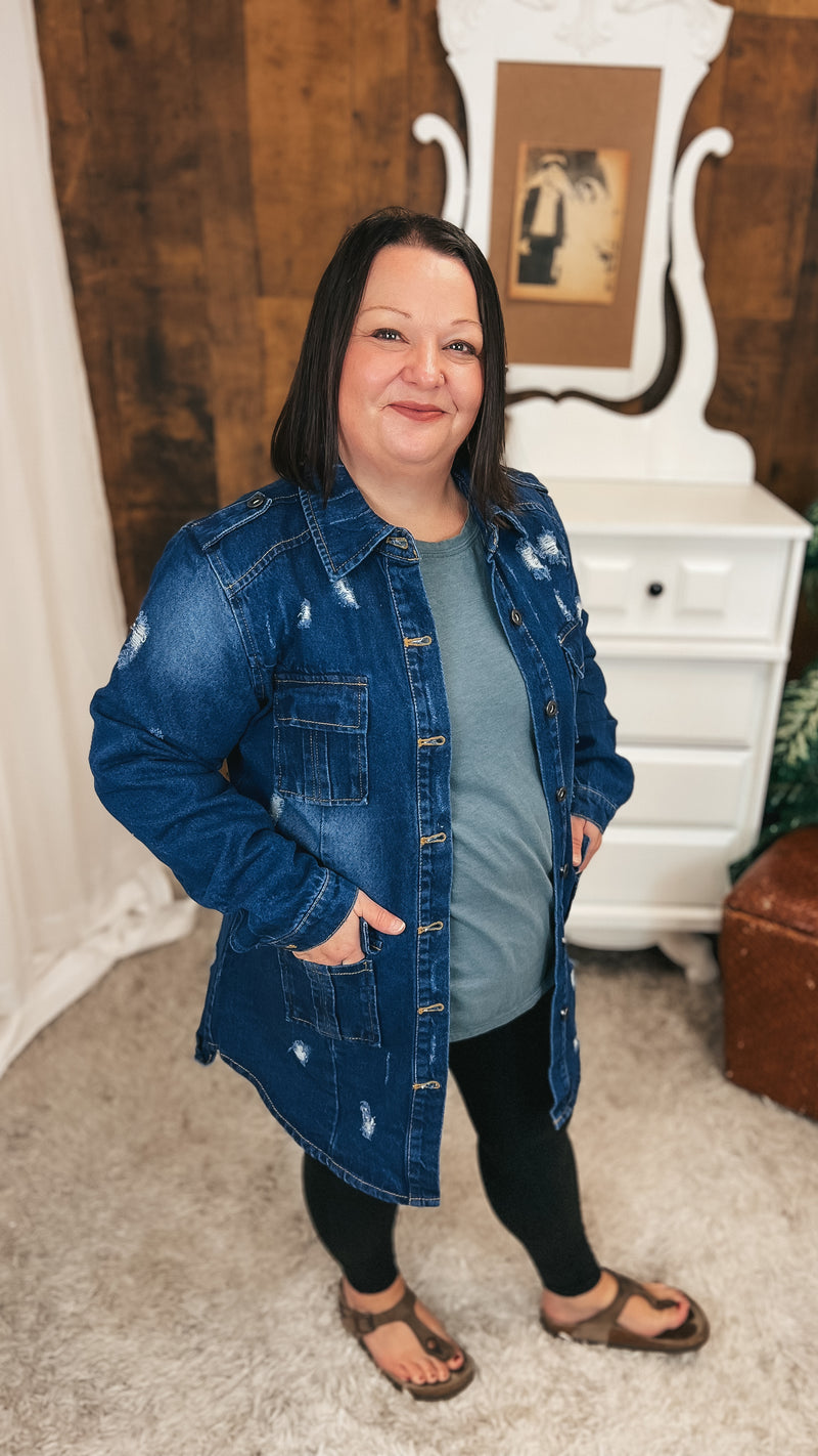 Tammy Denim Jacket | Dark Blue